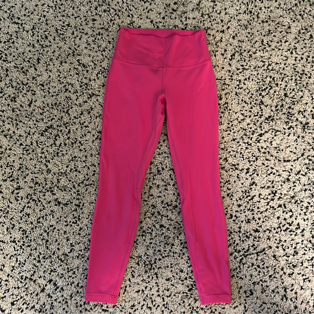Lululemon align leggings 28”. Sonic pink in size 8